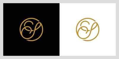 S Initial Handwriting logo template vector