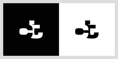 Alphabet letters Initials Monogram logo CT, CT initial. vector