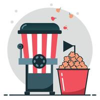 Step by Step Visual Guide to Making Popcorn with Detailed Illustrations vector
