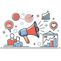 Creative Marketing Promotion Concept with Abstract Forms vector