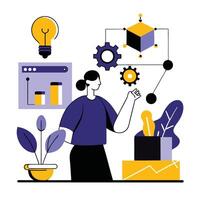 Visualizing the Concepts and Principles of Logic through Illustrations vector