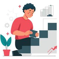 Visualizing the Next Steps in a Concept Illustration Journey vector