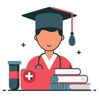Comprehensive Guide to Medical Education with Visual Representation vector