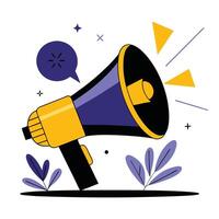 Megaphone Concept to Amplify Your Message Clearly and Broadly vector