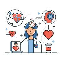 Illustration Depicting the Complex Spectrum of Mental Health Conditions vector