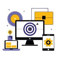 Multi Device Targeting A Comprehensive Guide to Connect with Cross Platform Users vector