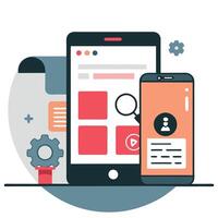Illustrative Representation of Mobile Device Testing Procedures vector