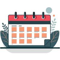 Illustrative Concept of a Comprehensive Online Calendar System vector