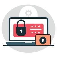 Creative Illustration of Password Concept with Unique Idea and Design vector
