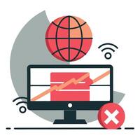 Illustration Depicting the Concept of Lacking Connection vector