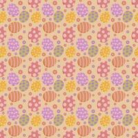 Seamless pattern with colorful Easter egg. vector