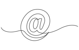 symbol one line draw at vector