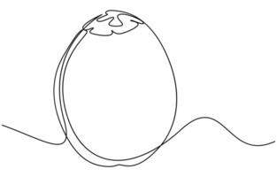 Continuous one single minimal line coconut vector