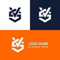 VS or SV logo for business sign. vector