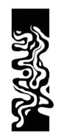 hand drawn Abstract Black and white wallpaper with wavy and swirled element vector