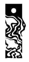 Abstract Black and white wallpaper with wavy and swirled element, tatoo styles vector