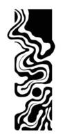 abstract Black and white wallpaper with wavy and swirled element illustration vector