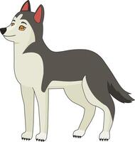 Alpha Wolf Mascot Flat Design vector