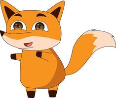 Cute Little Fox Chibi Character vector
