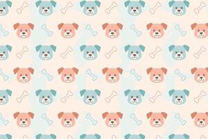 A pattern with dogs and bones background vector