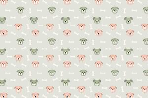 A pattern with dogs and bones vector