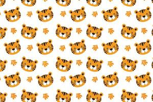 A pattern with tigers on it illustration vector