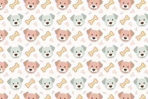 A pattern with dogs and bones on it background vector