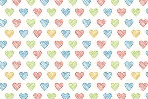 A colorful seamless pattern with hearts on it vector