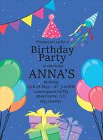 Happy Birthday Invitation Card Royalty vector