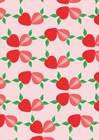 Strawberry Fruit Texture Background Wrapping Pattern vector