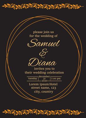 Classic Wedding Invitation Card Art