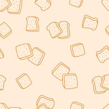 contorno un pan sin costura modelo antecedentes para superficie impresión tela Moda envase vector