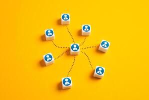 Managing employees and delegating tasks. Task distribution, employee motivation, and workflow optimization improve efficiency, teamwork, and business success. photo