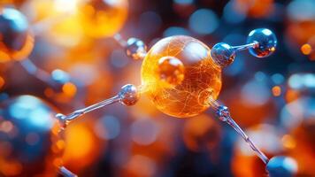 A close up of a molecule with a blue background video
