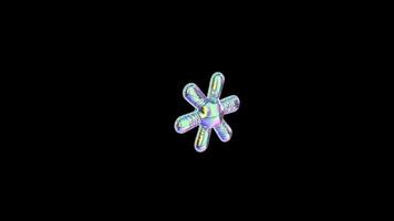 Asterisk Symbol Balloon Iridescent Typefaces On Alpha Loop video
