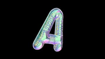 A Balloon Iridescent Typefaces On Alpha Loop video