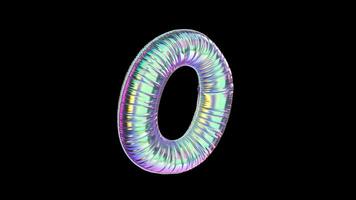 O Balloon Iridescent Typefaces On Alpha Loop video