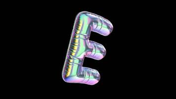 E Balloon Iridescent Typefaces On Alpha Loop video