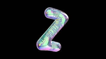 Z Balloon Iridescent Typefaces On Alpha Loop video