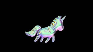 Unicorn Balloon Iridescent Icon On Alpha Loop video