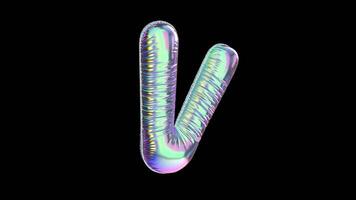 V Balloon Iridescent Typefaces On Alpha Loop video