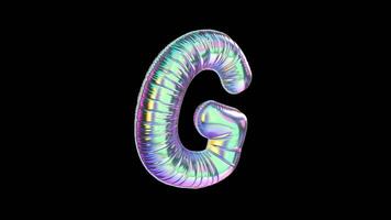 G Balloon Iridescent Typefaces On Alpha Loop video