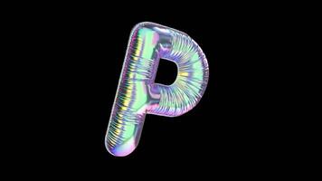 P Balloon Iridescent Typefaces On Alpha Loop video