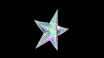 Star Balloon Iridescent Icon On Alpha Loop video