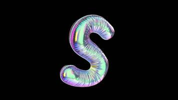 S Balloon Iridescent Typefaces On Alpha Loop video