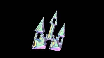 Castle Balloon Iridescent Icon On Alpha Loop video