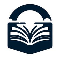 An open book with a lock icon vector