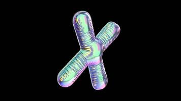X Balloon Iridescent Typefaces On Alpha Loop video