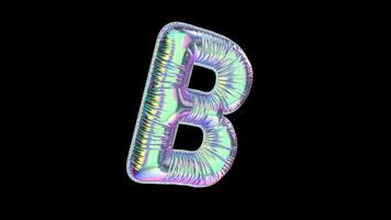 B Balloon Iridescent Typefaces On Alpha Loop video
