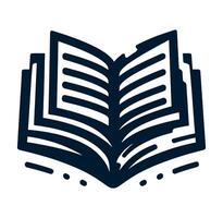 An open book icon on a background. vector
